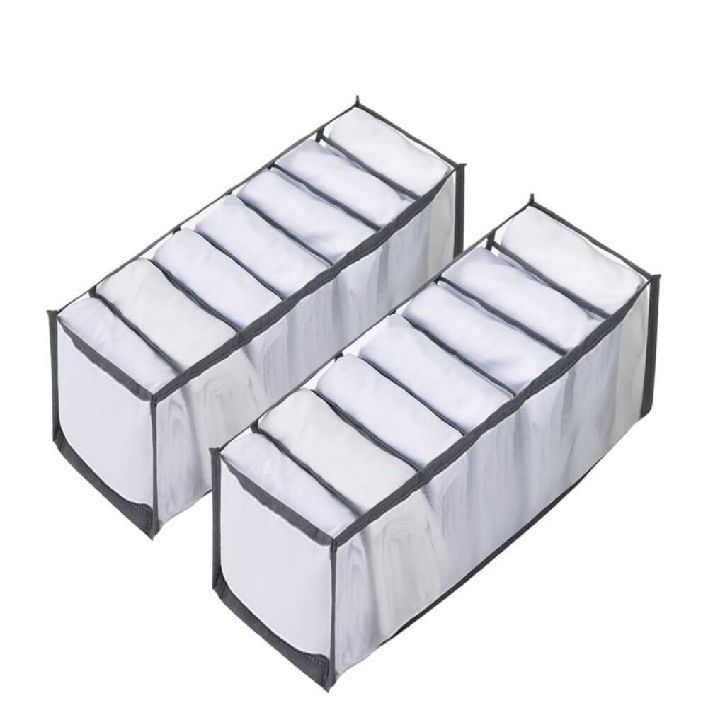 New in box 2 piece Organization Storage with 7 grids for jeans & T shirts - Picture 3 of 12